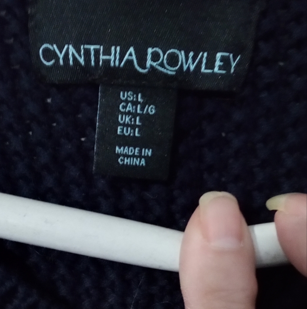 Cynthia Rowley Black Crew Neck Sweater - Picture 3 of 5